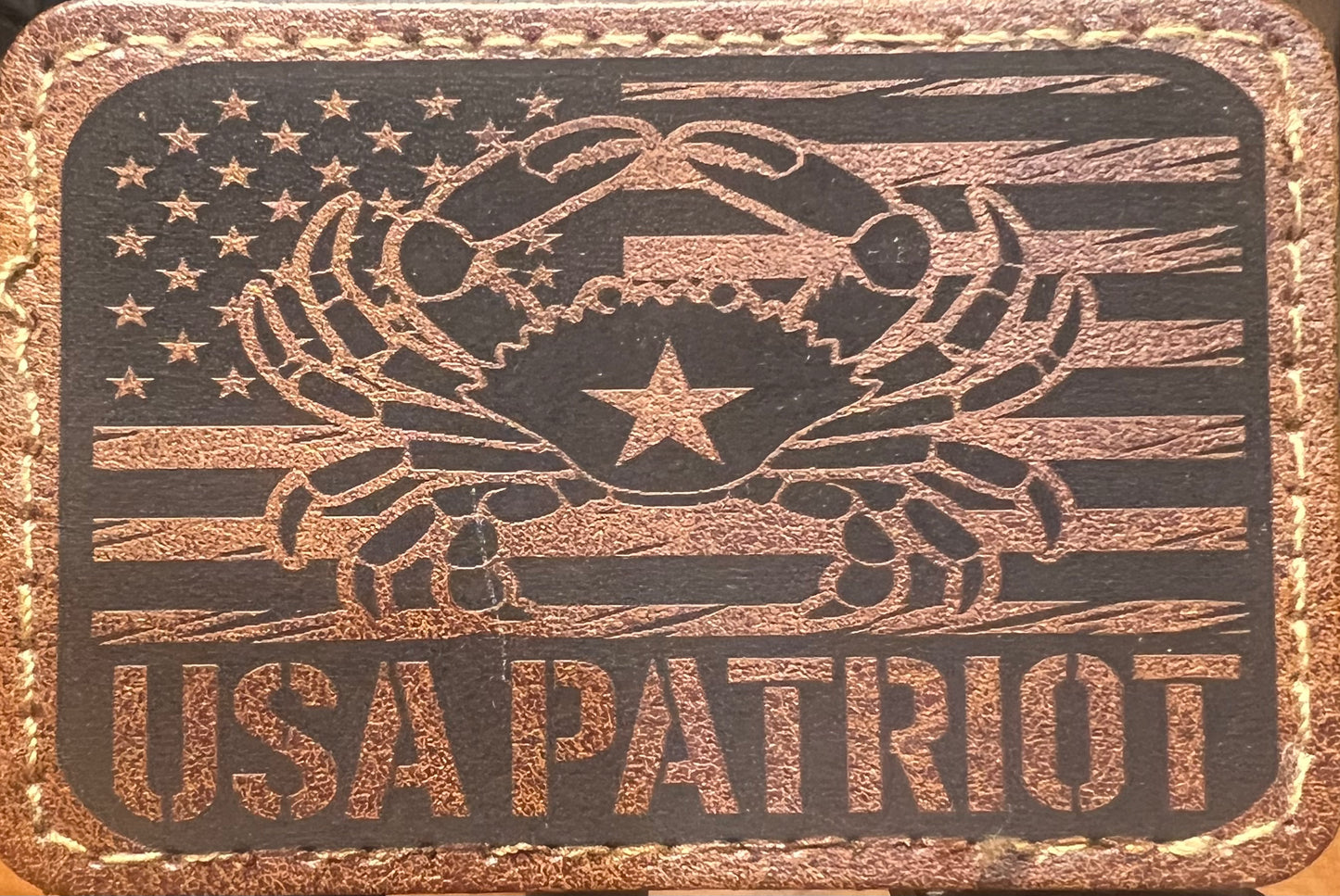 USA Patriot Hat Patch - Bay Crab
